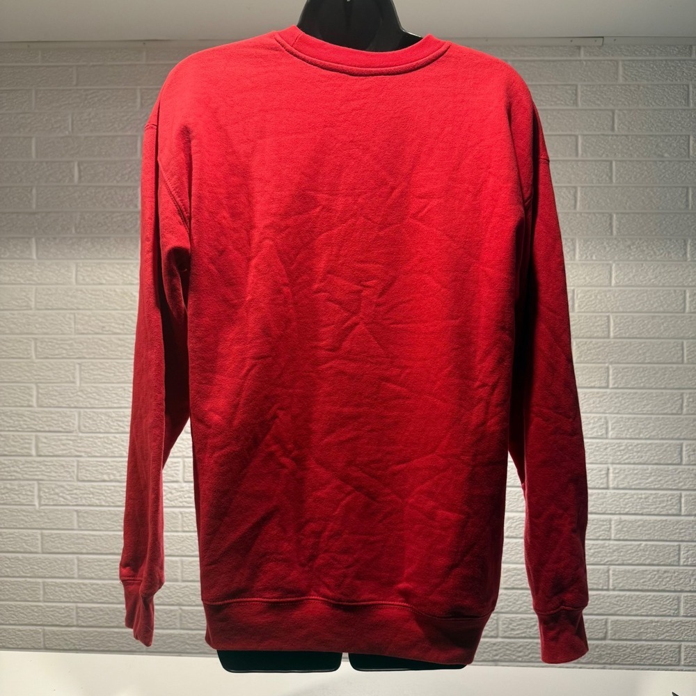 Disney Minnie Mouse Red Graphic Print Crew Neck Sweatshirt Pullover - Picture 2 of 3